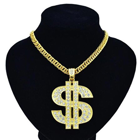 Thug Life Hip Hop Rap Gangster Büyük Dolar Kolye Zinciri