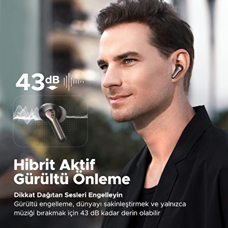 Soundpeats Capsule 3 Pro Hi-Res ANC Bluetooth 5.3 Kablosuz Kulaklık Siyah