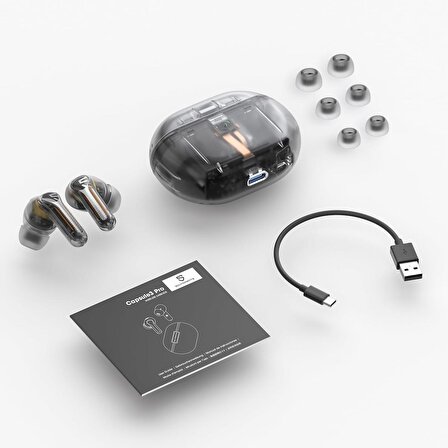 Soundpeats Capsule 3 Pro Şeffaf Siyah 5.3 Bluetooth Kulaklık