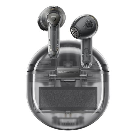 SoundPEATS Air4 Şeffaf Siyah Kablosuz Kulaklık ANC Mod Bluetooth 5.3 Yapay Zeka ile Geliştirilmiş Arama Için 6 Mikrofon 