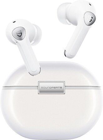 Soundpeats Air4 Pro Beyaz Aptx Kablosuz Kulaklık, Bluetooth 5.3 Hibrit Aktif Gürültü Önleme , Aramalar Için 6 Mikrofon