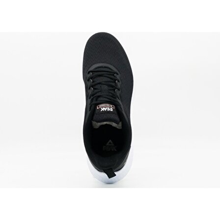 Peak Running EW02428H Kadın Siyah Beyaz Kaymaz Taban Ortopedik Nefes Alabilen Garantili Rahat Hafif Günlük Sneaker Yürüyüş Koşu Spor Ayakkabısı