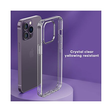 Rock Space iPhone 14 Pro Max Crystal Serisi Şeffaf Silikon Kılıf