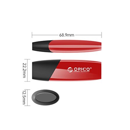 ORICO Type-C USB3.2 Gen1 32GB USB-C Flash Bellek Kırmızı