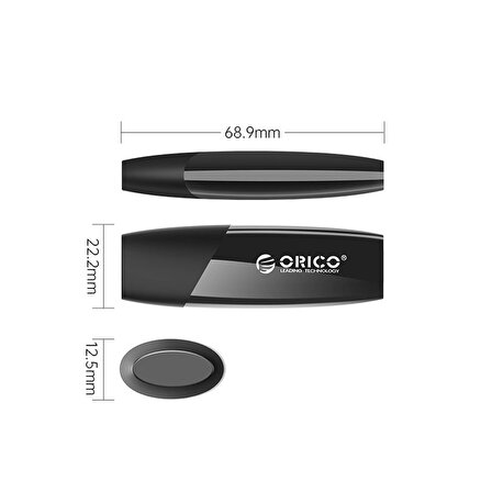 ORICO USB 2.0 8GB Flash Bellek Siyah