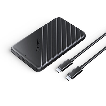 Orico Type-C to Type-C USB3.1 Gen1 6Gbps 2.5” inch SATA SSD Hard Disk Kutusu Siyah
