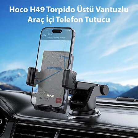Hoco H49 Torpido Üstü Vantuzlu Araç İçi Telefon Tutucu