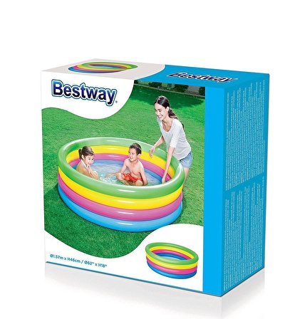 Bestway 51117, 4 Boğum, Şişme Aile ve Çocuk Havuzu (157x46 cm)