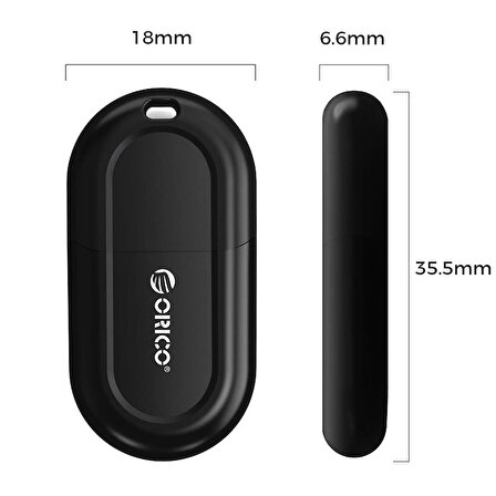 Orico Mini USB Dongle Bluetooth Adaptörü Bta-53 Siyah