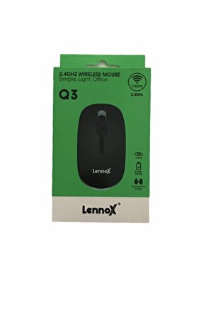 Lennox Q3s Kablosuz Mouse Siyah 