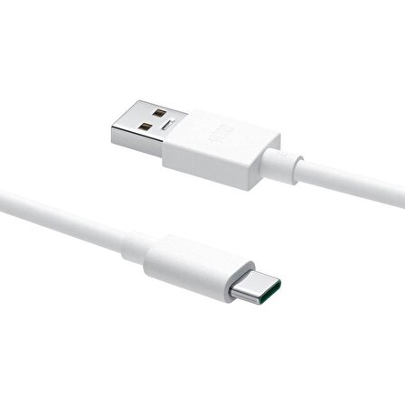 Oppo DL129 USB Type-C Şarj ve Data Kablosu Beyaz 1 Metre