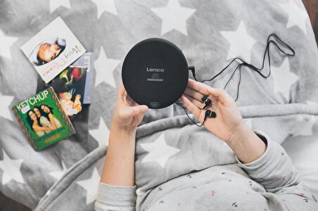 Lenco Taşınabilir CD Çalar MP3 Çalar Discman Anti Şok Özellikli Siyah CD-200