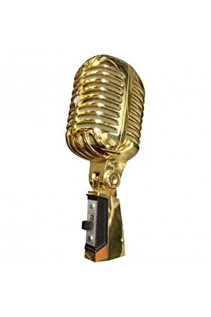 Rt-65 Nostaljik Retro Mikrofon Elvis Mikrofon Gold Altın-çantalı
