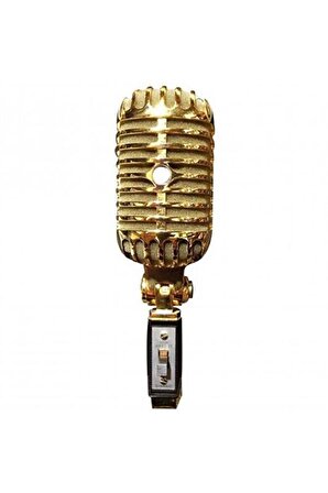 Rt-65 Nostaljik Retro Mikrofon Elvis Mikrofon Gold Altın-çantalı
