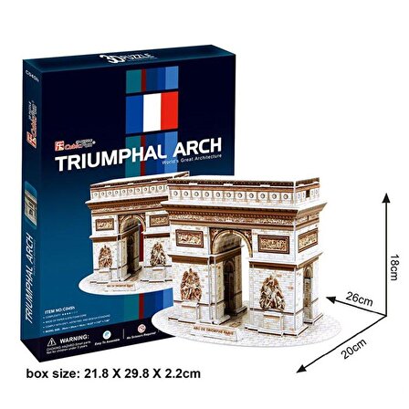 Triumphal Arch - Fransa 3D Puzzle (C045H)