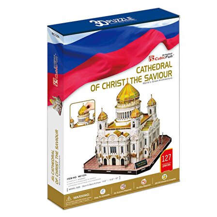 Cubic Fun Christ the Saviour Katedrali - Rusya 9+ Yaş Küçük Boy Puzzle 127 Parça