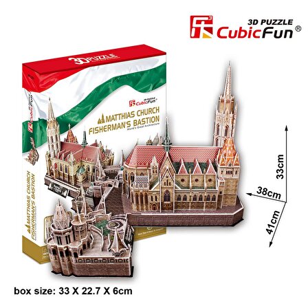 Cubic Fun Matthias Kilisesi - Macaristan 9+ Yaş Küçük Boy Puzzle 176 Parça