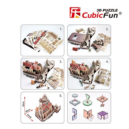 Cubic Fun Matthias Kilisesi - Macaristan 9+ Yaş Küçük Boy Puzzle 176 Parça