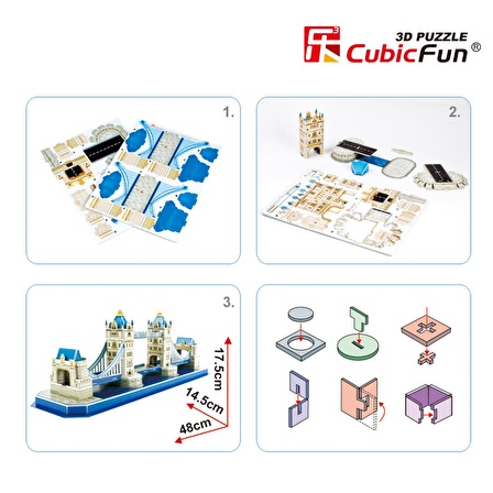 3D Puzzle Tower Bridge 52 Parça