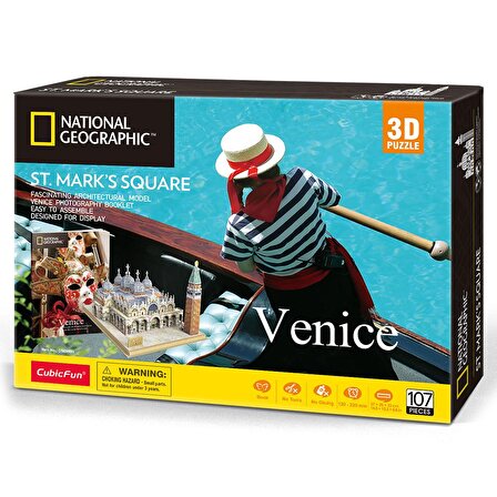 CubicFun National Geographic San Marco Meydanı 3D Puzzle 107 Parça