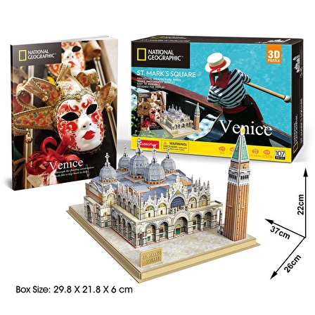 CubicFun National Geographic San Marco Meydanı 3D Puzzle 107 Parça