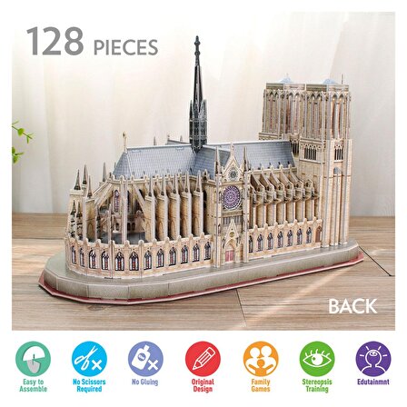 3D Puzzle Notre-Dame National Geographic 128 Parça