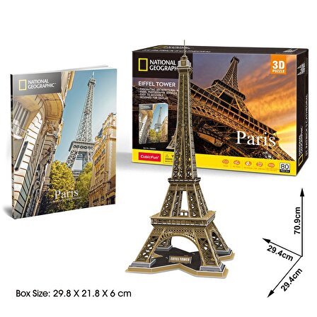 3D Puzzle National Geographic Eyfel Kulesi 80 Parça