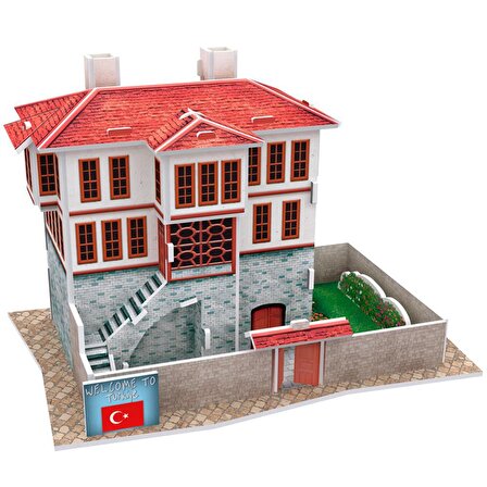 3D Puzzle Tarihi Türk Evi Maket (18 Parça)