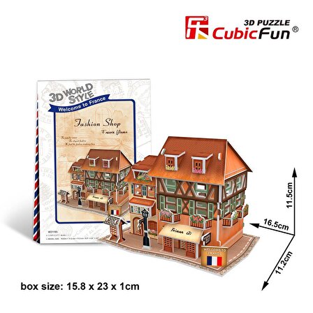 Cubic Fun 3D 31 Parça Puzzle Fransız Moda Mağazası