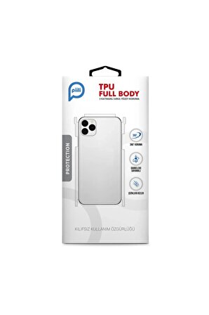 iPhone 14 Plus Tpu Full Body Arka Yuzey Koruyucu Seffaf