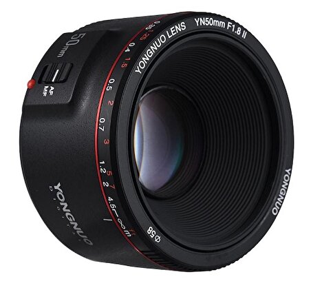 Yongnuo 50mm F1.8 II Canon Uyumlu Otofokus Prime Lens (Siyah)
