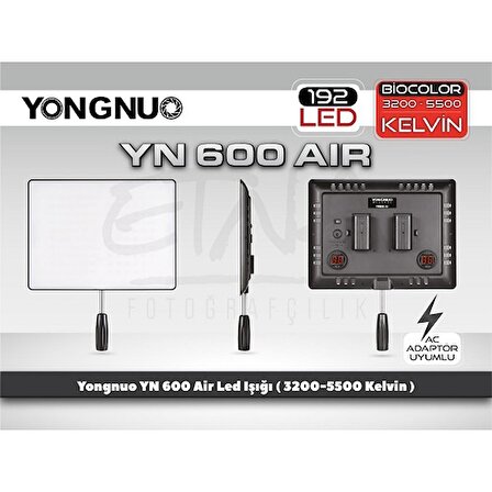 Yongnuo YN600-Air Ultra İnce Bi-Color Led Işık (3200-5500K)