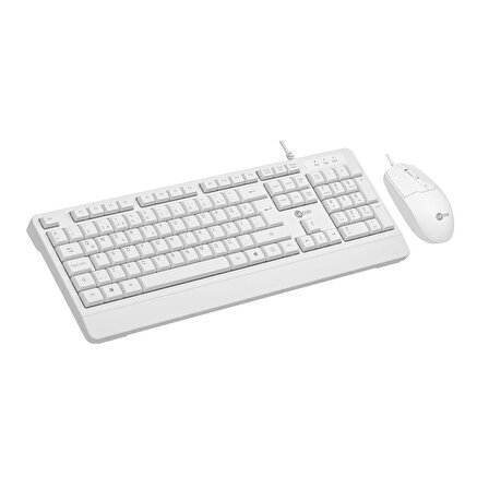 Lenovo Lecoo CM106 USB Kablolu Türkçe Q Klavye & Mouse Set Beyaz