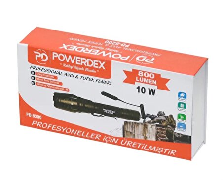 Powerdex Pd-8200 10W Şarjlı Tüfek Feneri