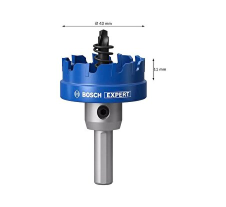Bosch Expert 43 mm Elmaslı İnox Panç Adaptörlü 2608901426