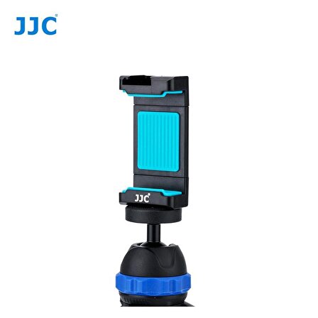 JJC SPC-1A Akıllı Telefonlar İçin Su Terazili Tripod Adaptörü (Mavi)