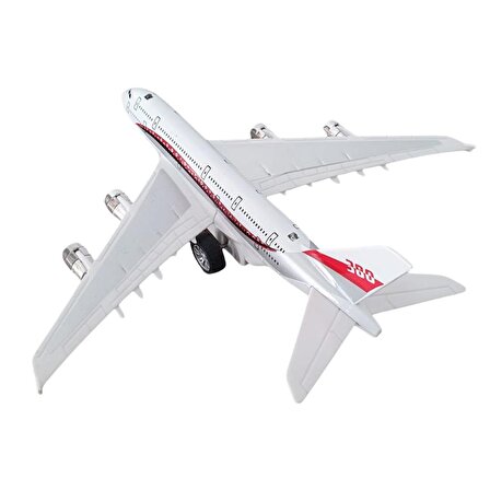 Çek Bırak Işıklı Sesli Yolcu Uçağı 18 Cm - SY8022 - Beyaz