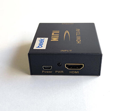 Beek BS-CV-HA-RCA HDMI to RCA 1 x HDMI 1 mini USB 1 Video 2 Hoparlör Dönüştürücü Adaptör