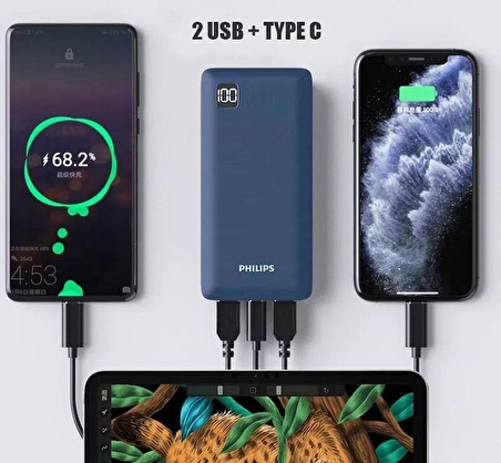 Philips 20000 mAh Hızlı Şarj Powerbank