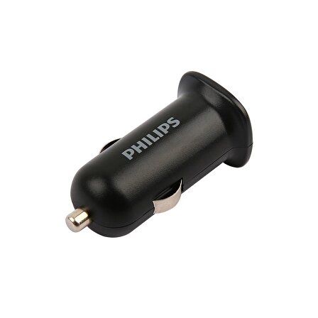 Philips DLP1502NB Çift USB Çıkışlı 12W Araç Şarjı ve Micro USB Kablo