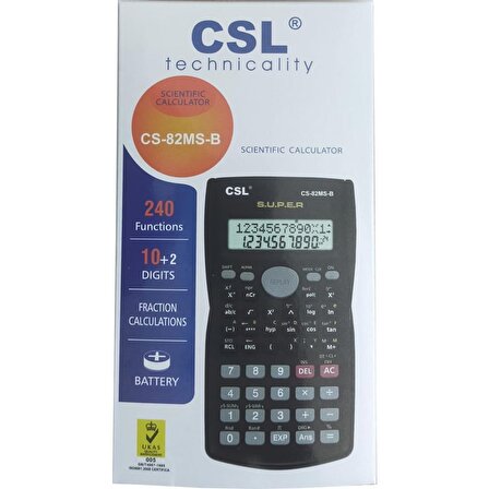 CSL CS-82MS-B Bilimsel Fonsiyonlu Hesap Makinası 240 Fonksiyonlu 10+2 Haneli