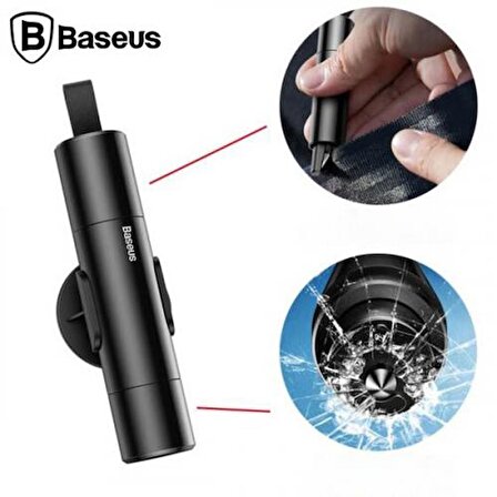 Baseus Sharp Tool Safety Hammer(Araç Pencere Camı Ve Emniyet Kemeri Kesici Siyah