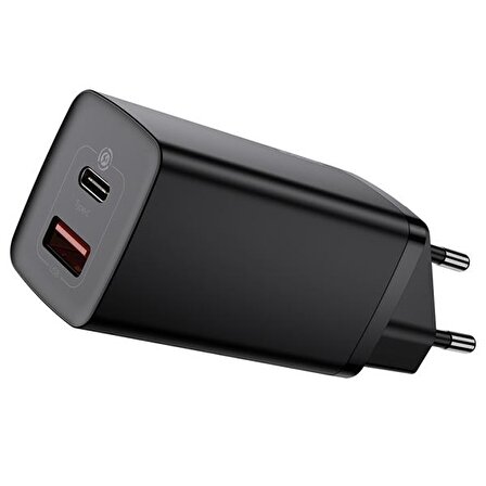 Baseus GaN2 USB 65 Watt Hızlı Şarj Aleti Siyah