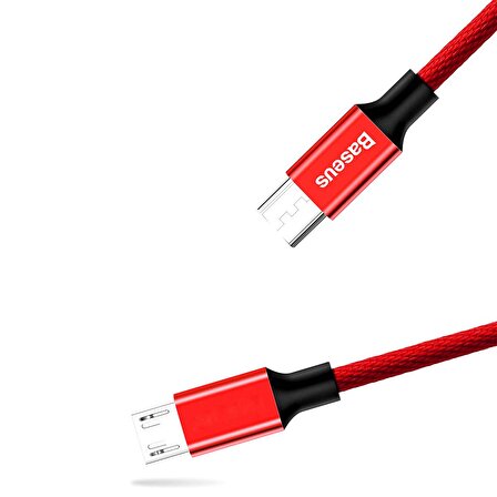 Baseus Yiven Micro USB 1 Metre Şarj Kablosu Kırmızı