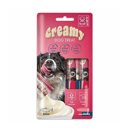 M-Pets Köpek Ödülü Creamy Somon Balıklı 4 x 15 Gr