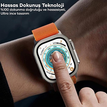 Coofbe Hassas Dokunuş Parmak İzi Bırakmaz Çizik Önleyici Apple Watch Ultra 49MM Uyumlu Ekran Koruyucu