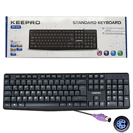 Keepro KP-146  Standart PS-2 Kablolu Klavye ps/2 kablolu klavye