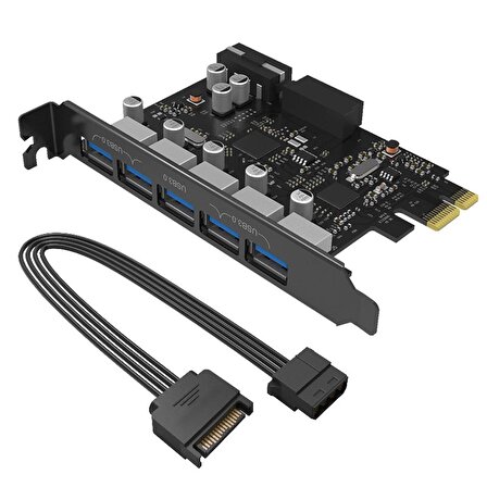 ORICO PCI Express 1x 5 Portlu USB 3.0 Çoklayıcı Kart