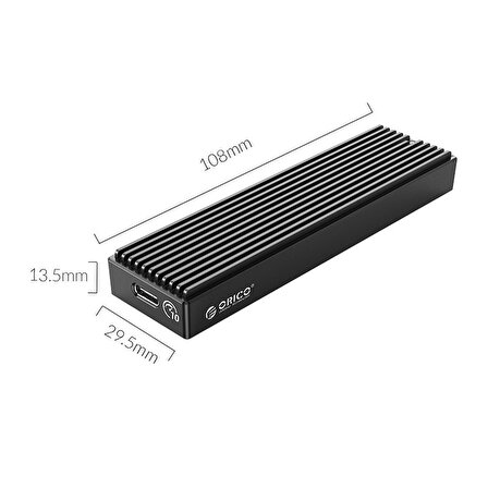 Orico M2PV-C3 M.2 NVMe SSD Harddisk Kutusu, Siyah