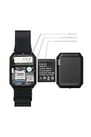 Smart Watch Sim Kartlı Akıllı Saat Dz09- 2020 Telefonlu Gümüş Saat